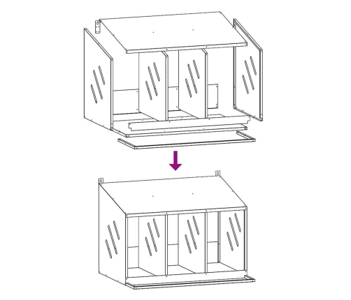 Vistu Ligzdošanas Kaste Ar 3Nodalījumiem Cinkota Sudraba Metāla Vidaxl
