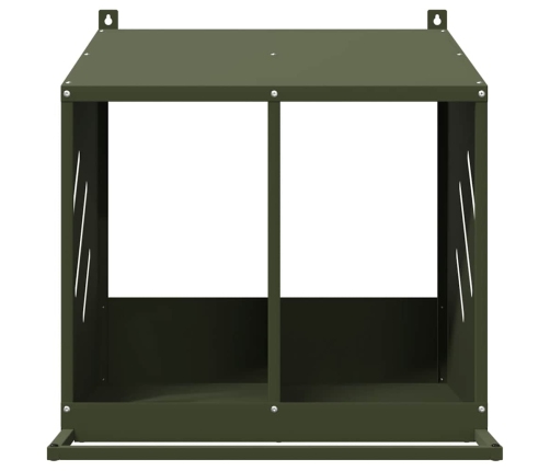 Vistu Ligzdošanas Kaste Ar 2 Nodalījumiem Olīvzaļa Metāla Vidaxl