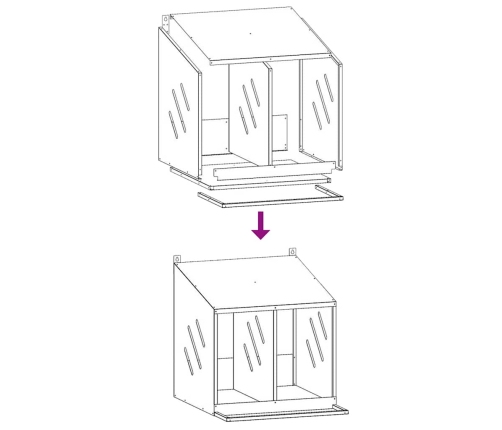 Vistu Ligzdošanas Kaste Ar 2 Nodalījumiem Olīvzaļa Metāla Vidaxl