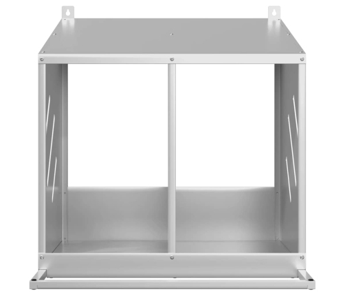 Vistu Ligzdošanas Kaste Ar 2Nodalījumiem Cinkota Sudraba Metāla Vidaxl