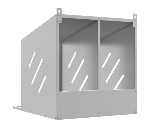 Vistu Ligzdošanas Kaste Ar 2Nodalījumiem Cinkota Sudraba Metāla Vidaxl