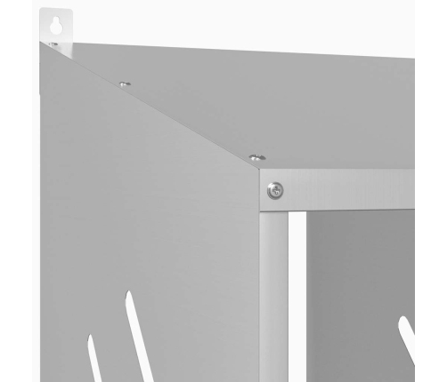 Vistu Ligzdošanas Kaste Ar 2Nodalījumiem Cinkota Sudraba Metāla Vidaxl