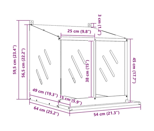 Vistu Ligzdošanas Kaste Ar 2Nodalījumiem Cinkota Sudraba Metāla Vidaxl