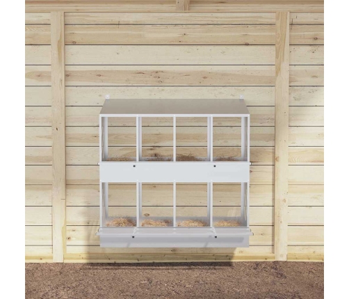 Vistu Ligzdošanas Kaste Ar 8Nodalījumiem Cinkota Sudraba Metāla Vidaxl