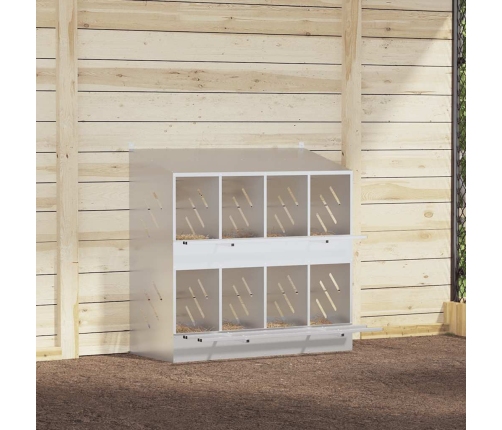 Vistu Ligzdošanas Kaste Ar 8Nodalījumiem Cinkota Sudraba Metāla Vidaxl