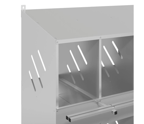 Vistu Ligzdošanas Kaste Ar 8Nodalījumiem Cinkota Sudraba Metāla Vidaxl