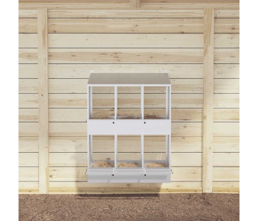 Vistu Ligzdošanas Kaste Ar 6Nodalījumiem Cinkota Sudraba Metāla Vidaxl