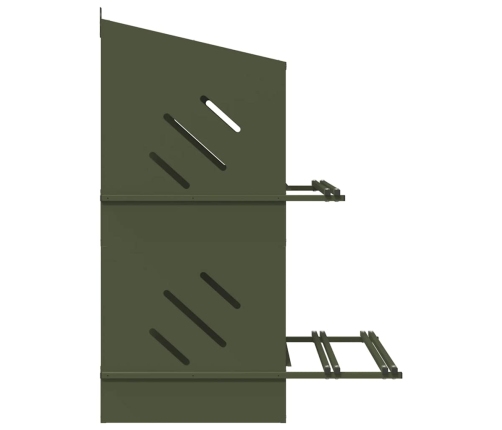 Vistu Ligzdošanas Kaste Ar 4 Nodalījumiem Olīvzaļa Metāla Vidaxl