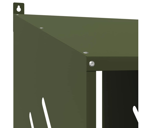 Vistu Ligzdošanas Kaste Ar 4 Nodalījumiem Olīvzaļa Metāla Vidaxl