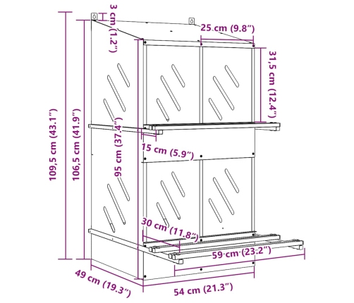 Vistu Ligzdošanas Kaste Ar 4Nodalījumiem Cinkota Sudraba Metāla Vidaxl