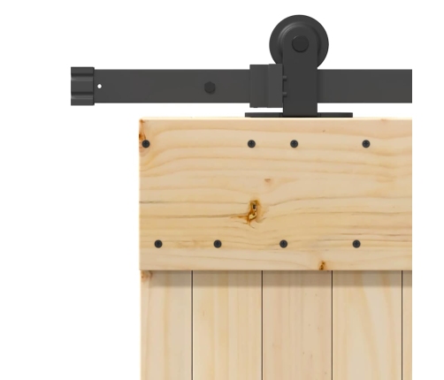 Bīdāmās Durvis Ar Stiprinājumiem, 85X210 Cm, Priedes Masīvkoks Vidaxl