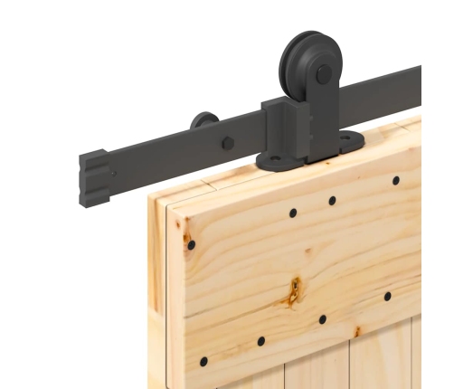 Bīdāmās Durvis Ar Stiprinājumiem, 85X210 Cm, Priedes Masīvkoks Vidaxl