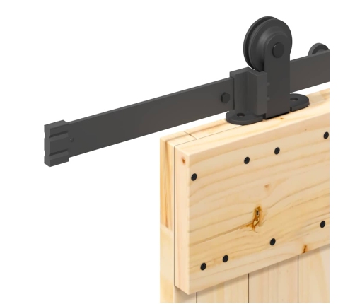 Bīdāmās Durvis Ar Stiprinājumiem, 85X210 Cm, Priedes Masīvkoks Vidaxl