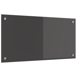 Virtuves Backsplash Tumši Pelēks 80X40X0,6 Cm Rūdīts Stikls Vidaxl