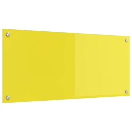Virtuves Sienu Aizsargpanelis Dzeltens 90X40X0,6 Cm Rūdīts Stikls Vidaxl
