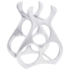 Vīna Plaukts Sudrabā 23X14X28 Cm Alumīnijs Vidaxl