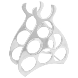 Vīna Plaukts Sudrabs 38 X 33 X 13 Cm Alumīnijs Vidaxl