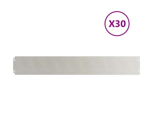 Zālāju Apmales 30 Gab 15X103 Cm Nerūsējošais Tērauds Vidaxl