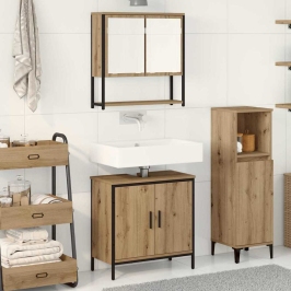 2 Gabalu Vannasistabas Mēbeļu Komplekts Artisan Ozola Inženierijas Koks Vidaxl
