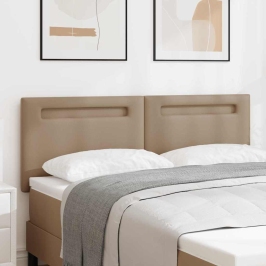 Gultas Galvgalis Vienkāršs Dizains Kafijas Krāsā 140 Cm Mākslīgā Āda Vidaxl