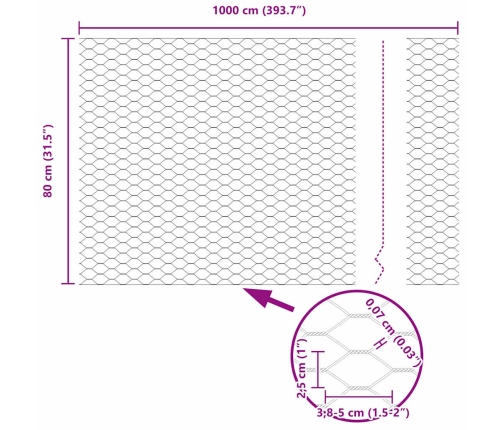 Žogs Ar Stabiem. Pelēka 0.8 X 10 M Tērauds Vidaxl