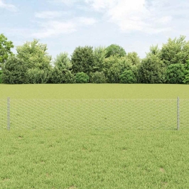 Vidaxl Žogu Stabi 5 Gabali U-Kanālā 40 Cm Cinkots Tērauds,  Sešstūra Žogs 0.4X10 M Cinkots Tērauds Vidaxl