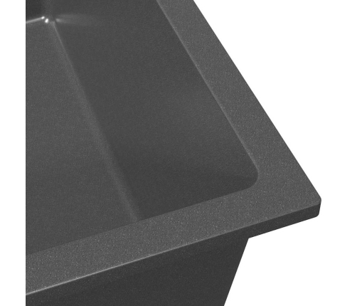 Virtuves Izlietne Ar Pārmērību Ventilāciju Pelēkajā Granītā Vidaxl