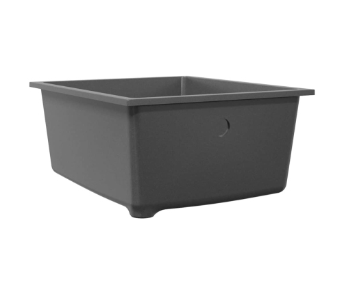 Virtuves Izlietne Ar Pārmērību Ventilāciju Pelēkajā Granītā Vidaxl