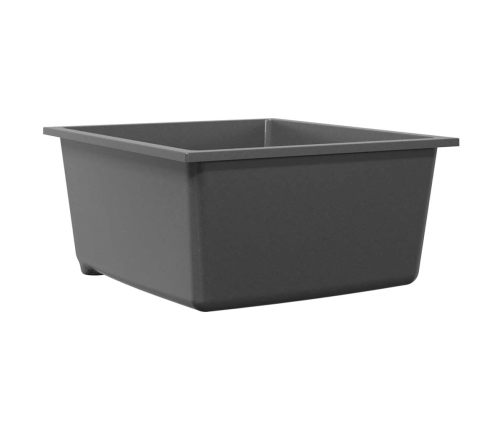 Virtuves Izlietne Ar Pārmērību Ventilāciju Pelēkajā Granītā Vidaxl