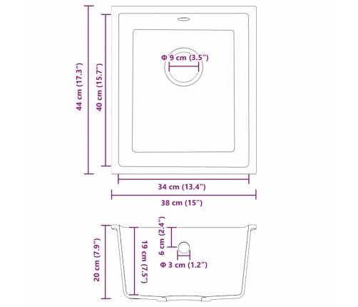 Virtuves Izlietne Ar Pārmērību Ventilāciju Pelēkajā Granītā Vidaxl