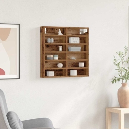 Vitrīna Kabinets Vecs Koks 60X8,5X58 Cm Inženieru Koks Vidaxl