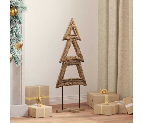 Ziemassvētku Eglīte Ar Statīvu Brūna 90 Cm Masīvs Tīkkoks Vidaxl