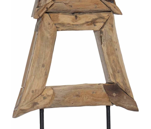 Ziemassvētku Eglīte Ar Statīvu Brūna 120 Cm Masīvs Tīkkoks Vidaxl