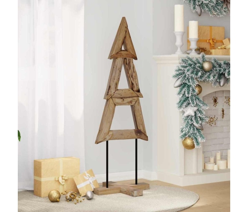 Ziemassvētku Eglīte Ar Statīvu Brūna 120 Cm Masīvs Tīkkoks Vidaxl