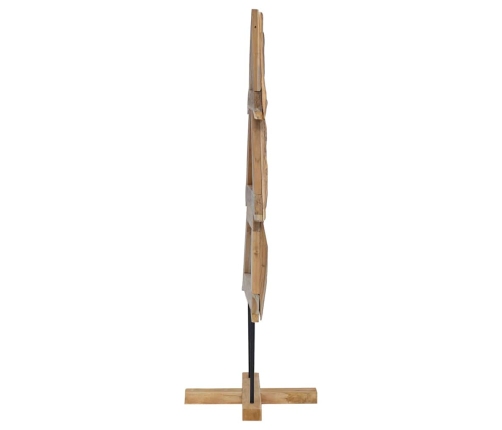 Ziemassvētku Eglīte Ar Statīvu Brūna 150 Cm Masīvs Tīkkoks Vidaxl