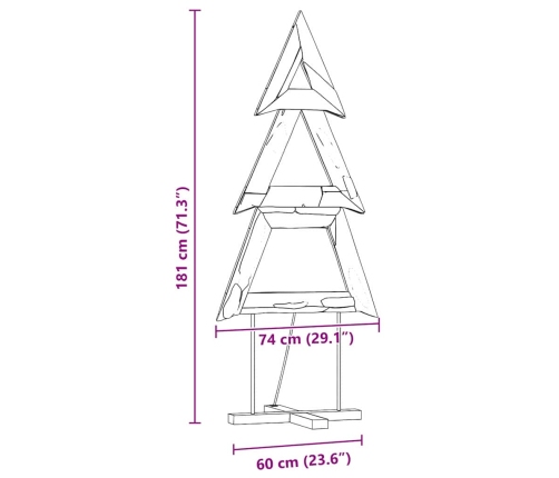 Ziemassvētku Eglīte Ar Statīvu Brūna 180 Cm Masīvs Tīkkoks Vidaxl