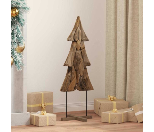 Ziemassvētku Eglīte Ar Statīvu Brūna 90 Cm Masīvs Tīkkoks Vidaxl