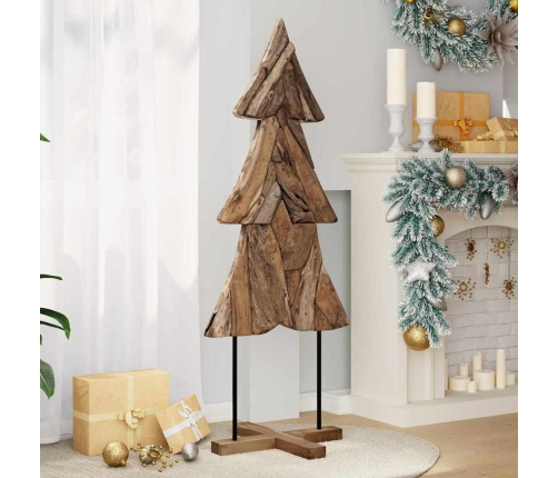 Ziemassvētku Eglīte Ar Statīvu Brūna 150 Cm Masīvs Tīkkoks Vidaxl
