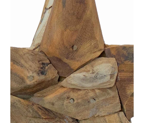 Ziemassvētku Zvaigzne Brūna 30 X 5 X 45 Cm Ciets Tekša Koks Vidaxl