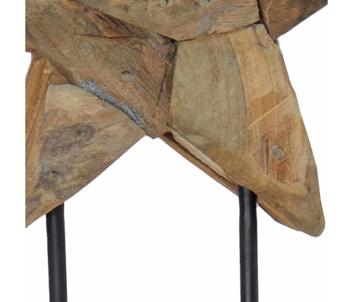 Ziemassvētku Zvaigzne Brūna 30 X 5 X 45 Cm Ciets Tekša Koks Vidaxl