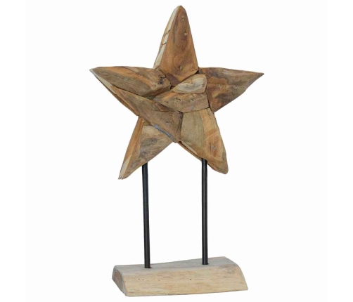 Ziemassvētku Zvaigzne Brūna 30 X 5 X 45 Cm Ciets Tekša Koks Vidaxl