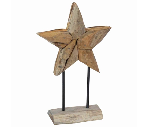 Ziemassvētku Zvaigzne Brūna 30 X 5 X 45 Cm Ciets Tekša Koks Vidaxl