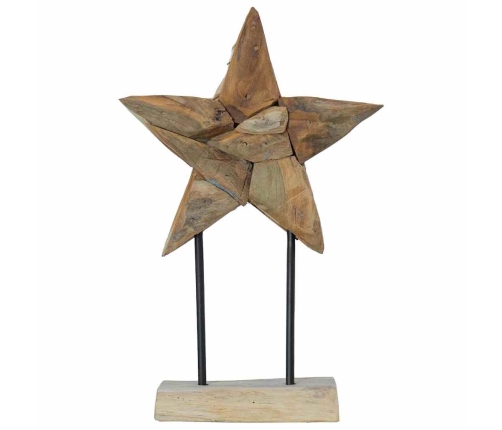 Ziemassvētku Zvaigzne Brūna 30 X 5 X 45 Cm Ciets Tekša Koks Vidaxl