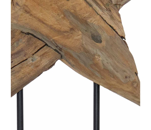 Ziemassvētku Zvaigzne Brūna 45 X 5 X 60 Cm Ciets Tekša Koks Vidaxl