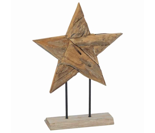 Ziemassvētku Zvaigzne Brūna 45 X 5 X 60 Cm Ciets Tekša Koks Vidaxl