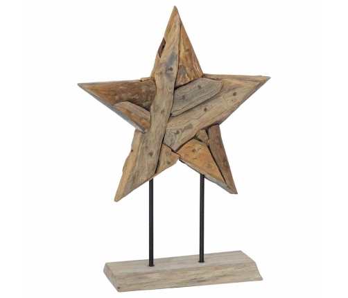 Ziemassvētku Zvaigzne Brūna 45 X 5 X 60 Cm Ciets Tekša Koks Vidaxl