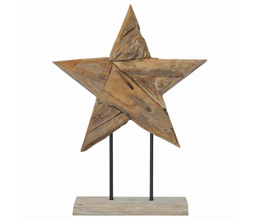 Ziemassvētku Zvaigzne Brūna 45 X 5 X 60 Cm Ciets Tekša Koks Vidaxl
