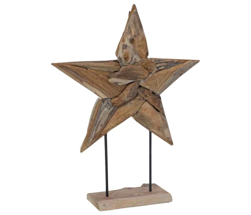 Ziemassvētku Zvaigzne Brūna 60 X 5 X 75 Cm Ciets Tekša Koks Vidaxl