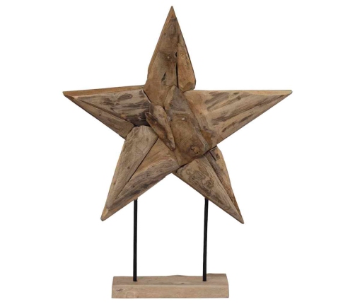 Ziemassvētku Zvaigzne Brūna 60 X 5 X 75 Cm Ciets Tekša Koks Vidaxl