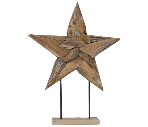 Ziemassvētku Zvaigzne Brūna 60 X 5 X 75 Cm Ciets Tekša Koks Vidaxl